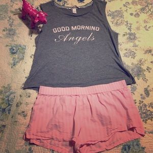 Victoria Secret Pj Shirt & Shorts